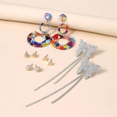 5 пар серьги со стразами Shein