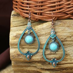 Серьги-подвески с бирюзой Shein