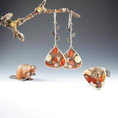 Серьги в форме ветки Shein