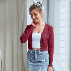 короткий кардиган с пуговицами Shein