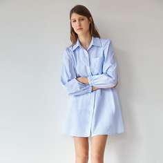 Платье-рубашка в полоску с карманом Shein