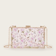 Прозрачная сумка на цепочке с цветочным принтом Shein