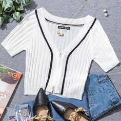 на молнии Повседневный Кардиганы Shein