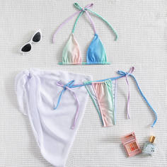 Накидка и бикини с эффектом омбре Shein