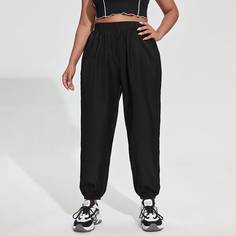 Брюки размера плюс с эластичной талией Shein