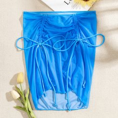 Прозрачная пляжная юбка на кулиске Shein