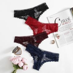 4 пакета кружевные трусики Shein