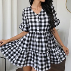 Платье в клетку Shein