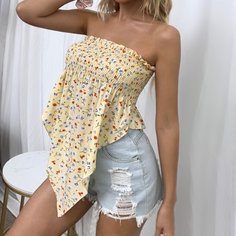 Топ с цветочным принтом Shein