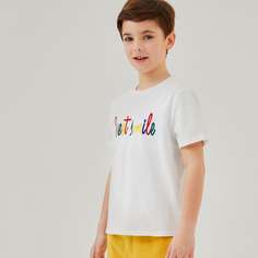 Футболка с вышивкой для мальчиков Shein