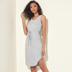 Асимметричный Одноцветный Повседневный Платье Shein