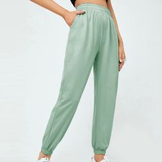 Спортивные брюки с эластичной талией Shein