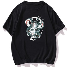 Мужская футболка с коротким рукавом и принтом змеи Shein