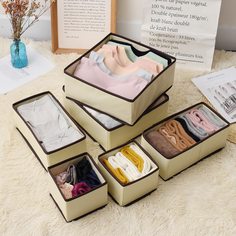 6шт коробка для хранения нижнего белья Shein