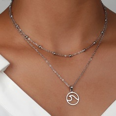 Многослойное ожерелье с круглым декором Shein