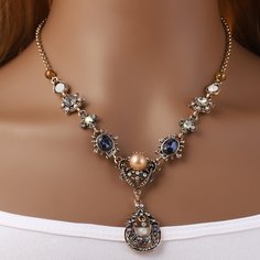 Винтажное ожерелье со стразами Shein