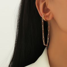 Серьги-каффы с цепочкой Shein