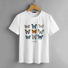 Животный Повседневный Футболка размера плюс Shein