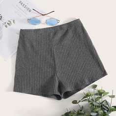 Трикотажные шорты с эластичной талией Shein