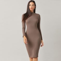 Шнуровка Одноцветный Элегантный Платья Shein