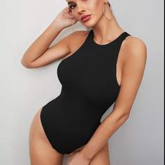 Однотонное боди Shein