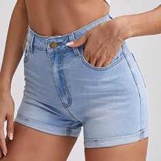 Выбеленные джинсовые шорты Shein