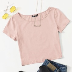 Однотонный топ Shein