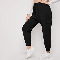 Спортивные брюки размера плюс на кулиске Shein