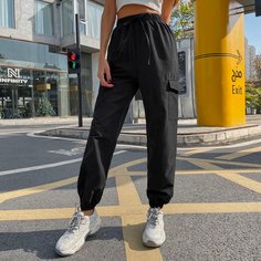 Брюки-карго с карманами Shein