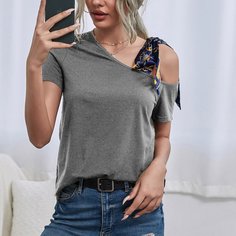 Оригинальная футболка с узлом Shein