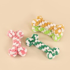 1шт жевательная игрушка для домашних животных случайного цвета в форме кости Shein