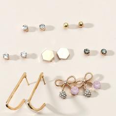 Серьги с бантом 7 пар Shein