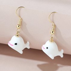 Серьги-подвески с дельфинами Shein