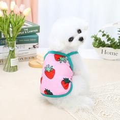 Майка для домашних животных с принтом клубники Shein