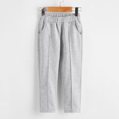 Однотонные брюки с карманом для девочек Shein
