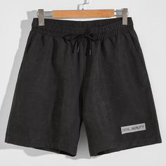 Аппликация буква Повседневный Мужские шорты Shein