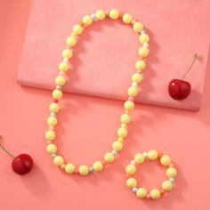 Ожерелье и браслет из бисера для девочек Shein