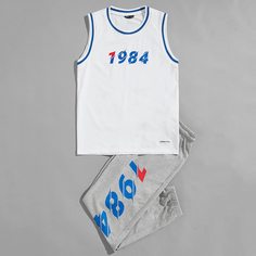 Мужские брюки и майка с текстовым принтом Shein