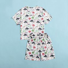 Мультяшный принт милый Домашняя одежда для мальчиков Shein