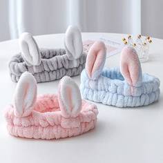 Повязка на голову для ванны с кроличьими ушками 1шт Shein