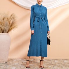 на кулиске Контрастный цвет Элегантный Платье Shein