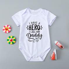 Боди с текстовым принтом для девочек Shein
