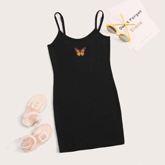 Платье с принтом бабочки для девочек Shein