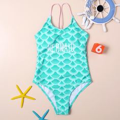 буква милый Купальники для девочек Shein