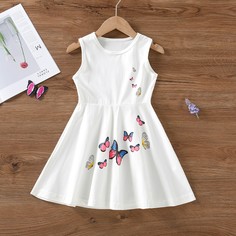 Животный Повседневный Платья для девочек Shein