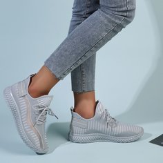 на шнурках на шнурках Полосатый Спортивный Кроссовки Shein