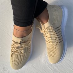 на шнурках Одноцветный Спортивный Кроссовки Shein