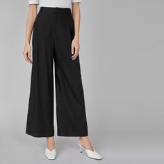 Однотонные широкие брюки Shein