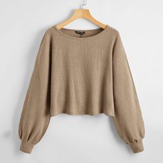 Однотонная трикотажная футболка Shein