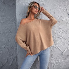 Трикотажная футболка с оригинальным рукавом Shein